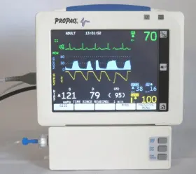 Photo of a Propaq medical monitor