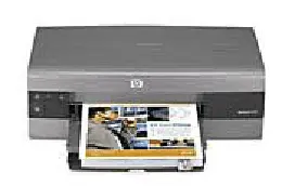 Photo of HP printer with document