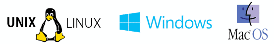 "Unix Linux Windows MacOS"